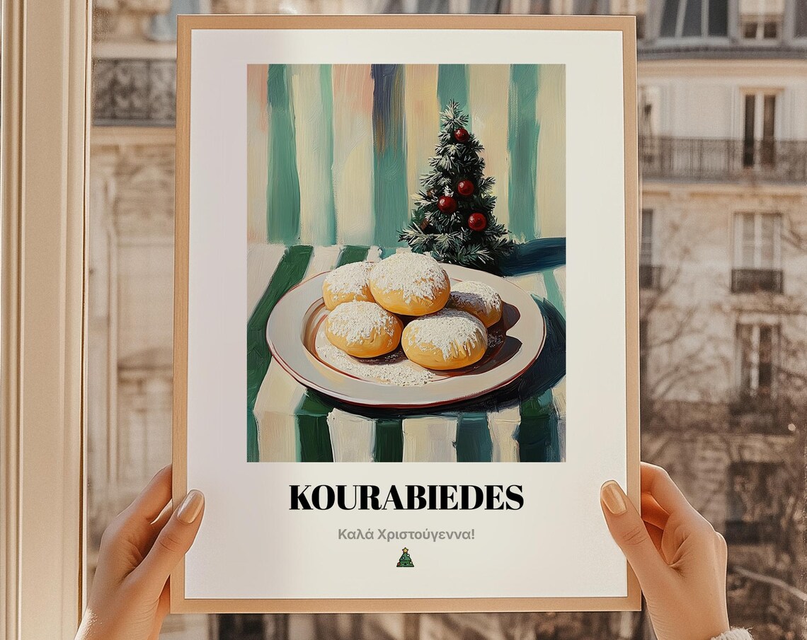 Kourabiedes Christmas Greek Food Gift Art Print