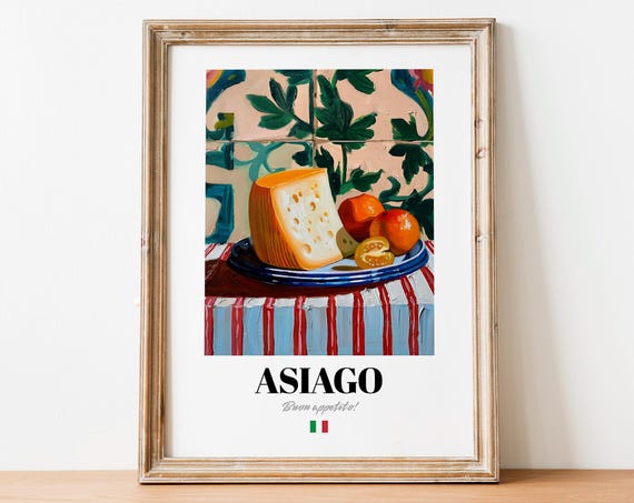Vintage Asiago Art Mountain Cheese Decor With A Gourmet Twist