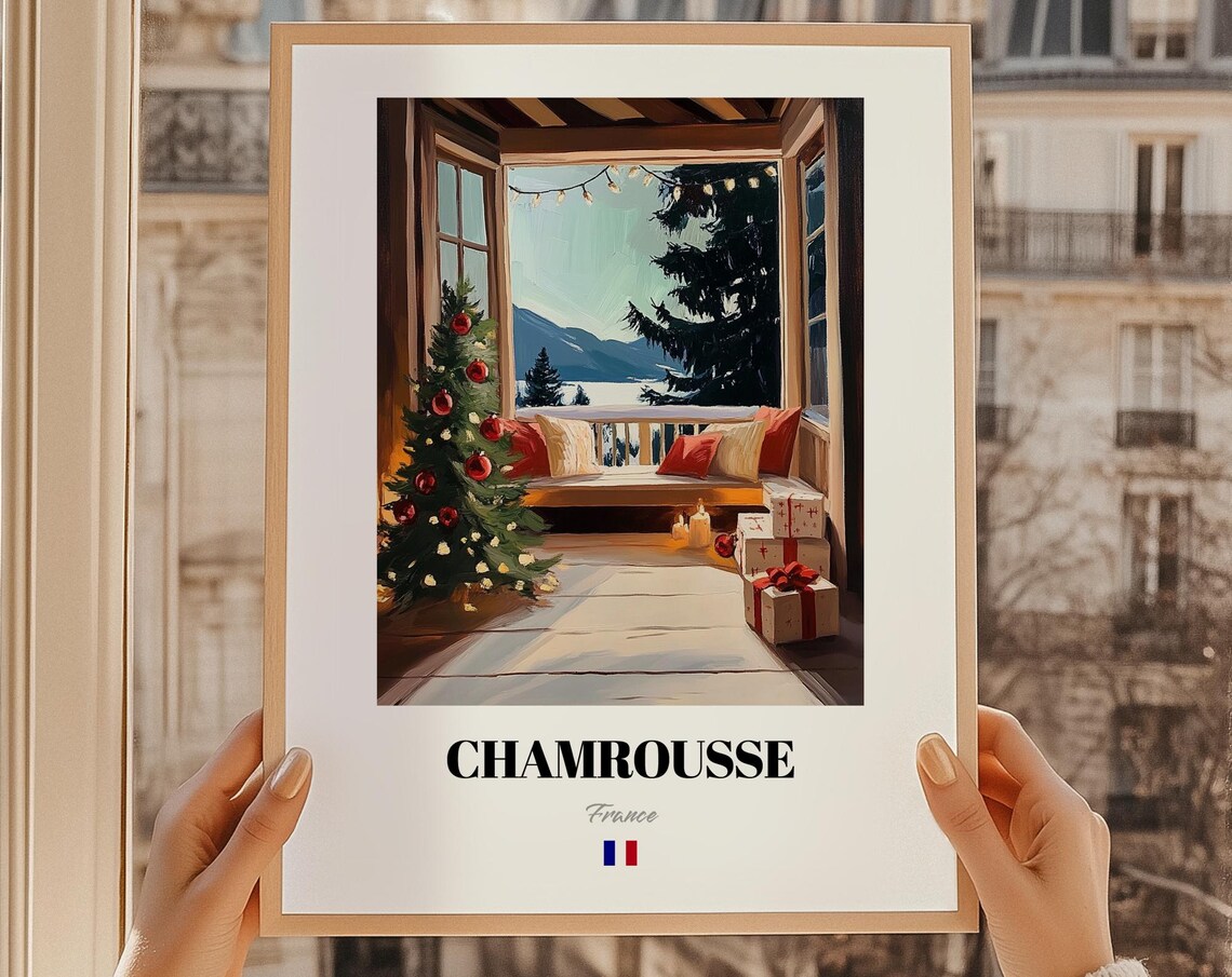 Chamrousse France Ski Resort Wall Decor Print Poster Christmas Gift