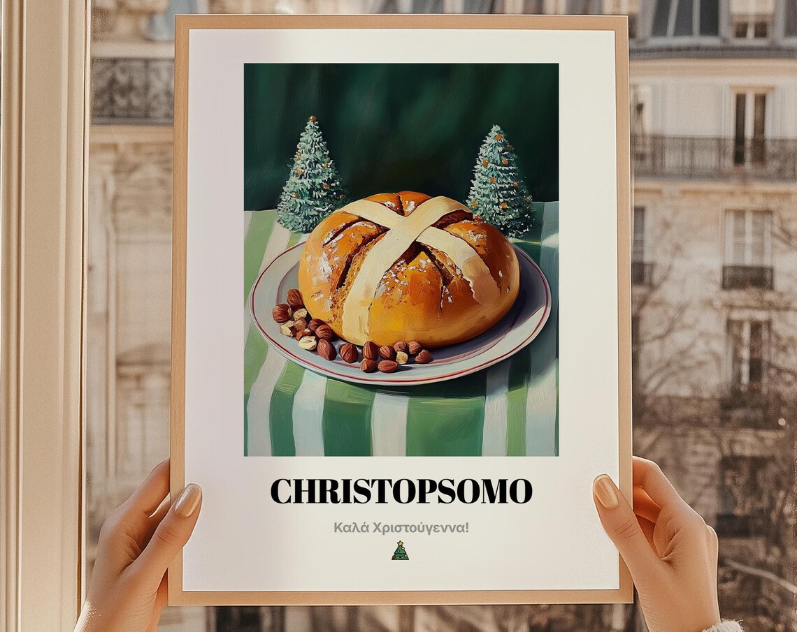 Christopsomo Christmas Food Gift, Art Print