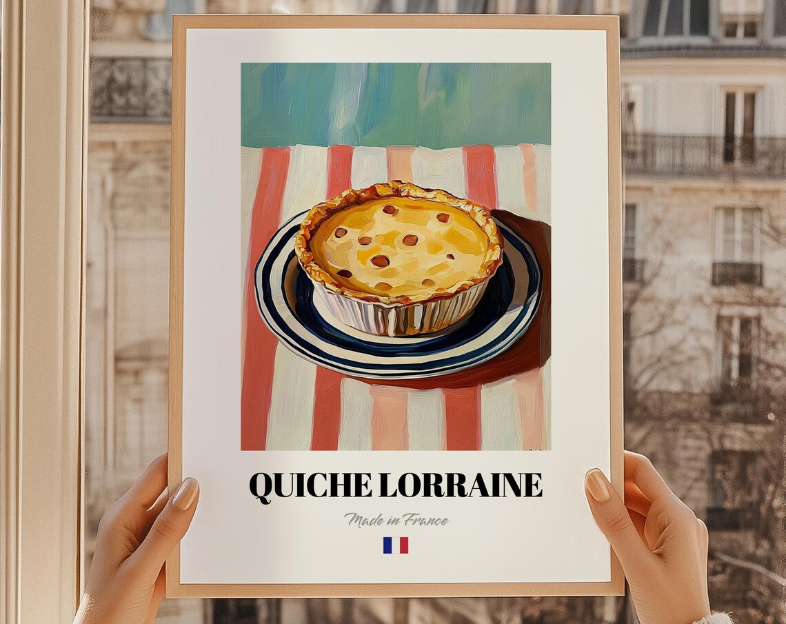 Quiche Lorraine French Pastry Poster Wedding Menu Buffet Party Candy Dining Room