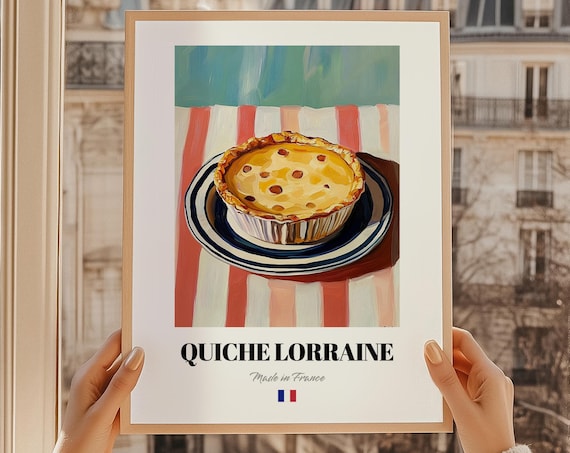 Quiche Lorraine French Pastry Poster Wedding Menu Buffet Party Candy Dining Room