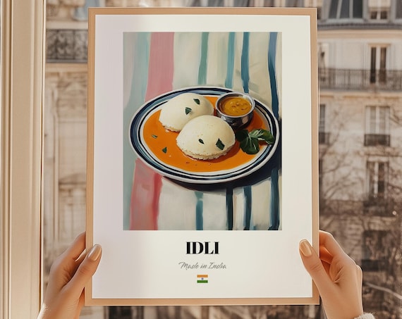 Idli Steamed Cake Cuisine Caf Dcor Wall Art Friend Gift
