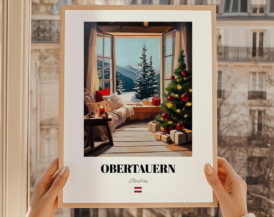 Obertauern Austria Ski Resort Wall Art Print Poster Christmas Gift
