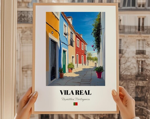 Vila Real Repblica Portuguesa Portugal Wall Decor Oil Painting Reproduction Print Poster Friend Gift Bedroom