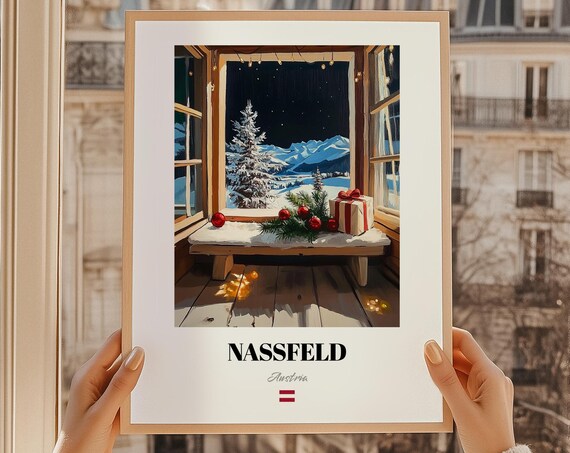Nassfeld Austria Ski Resort Wall Art Print Poster Christmas Gift