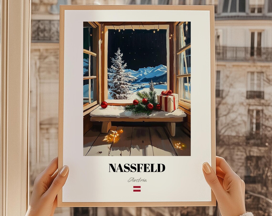 Nassfeld Austria Ski Resort Wall Art Print Poster Christmas Gift