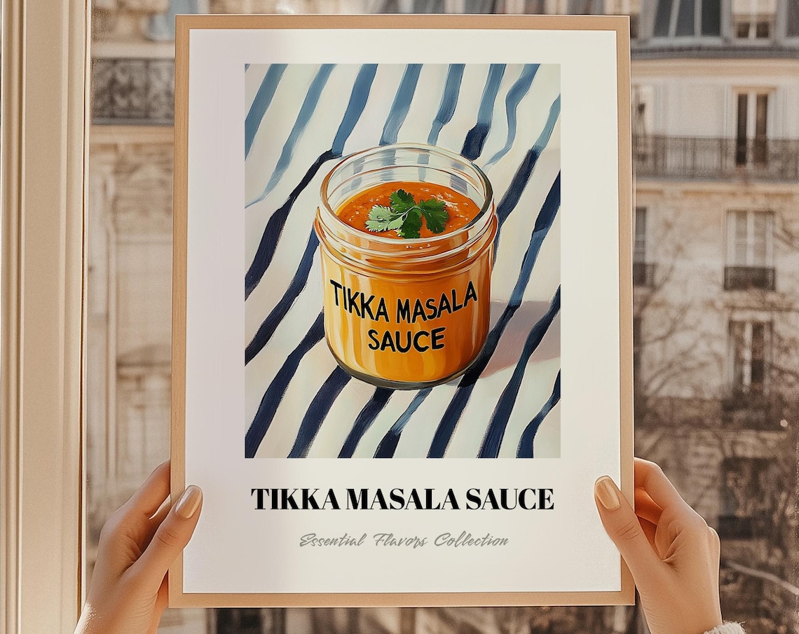Tikka Masala Sauce Grocery Painting, Kitchen Art
