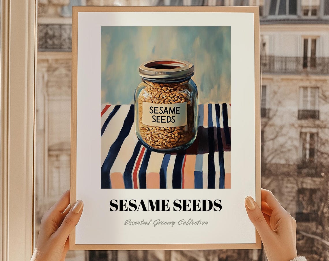 Sesame Seeds Essential Grocery Collection Kitchen Still Life Print