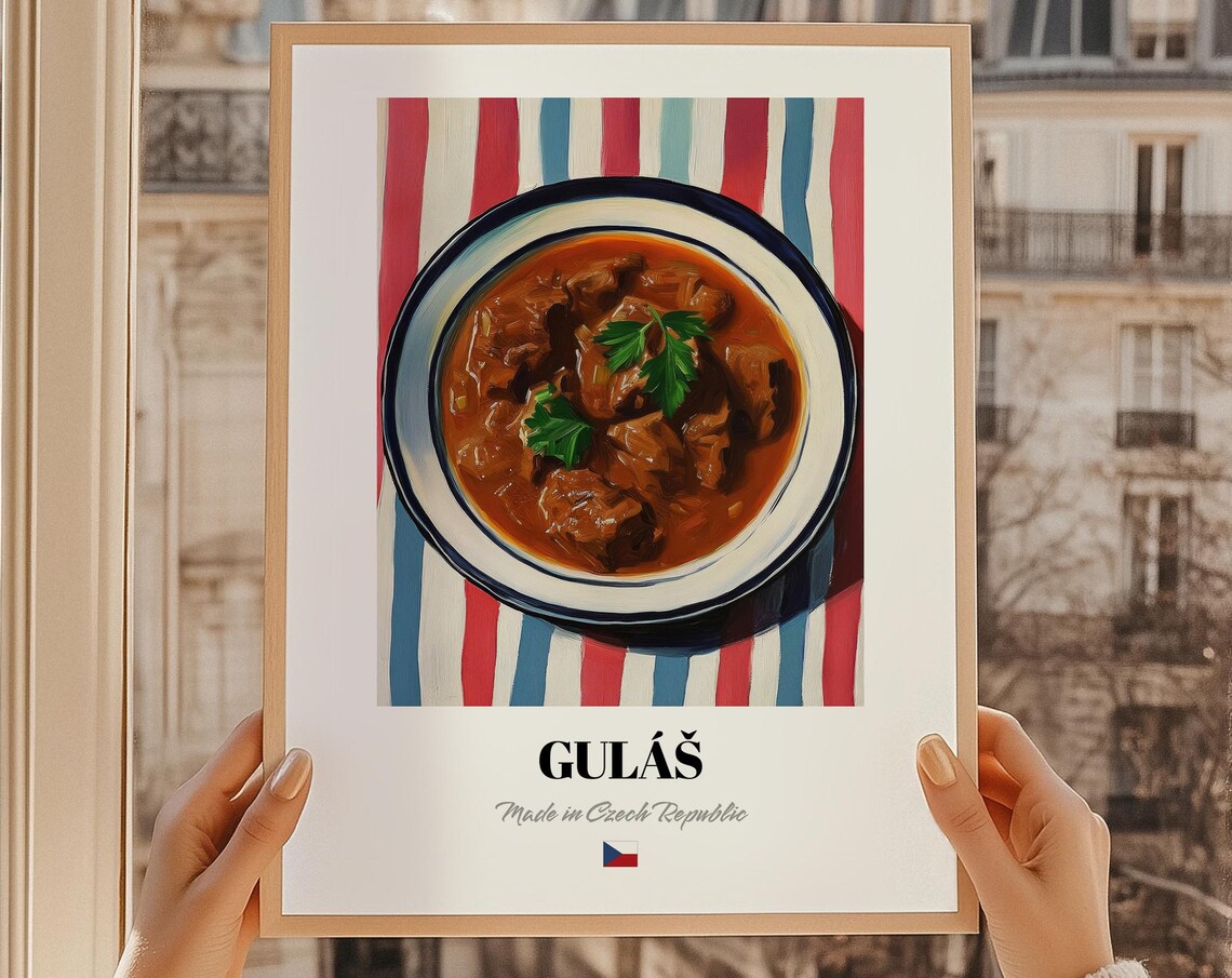 Gul Gulas Poster Print, Czech Cuisine Cafe