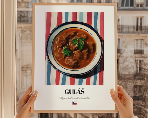 Gul Gulas Poster Print, Czech Cuisine Cafe