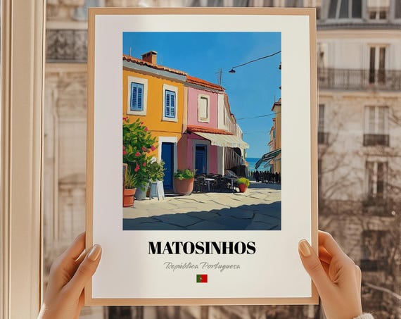 Matosinhos Repblica Portuguesa Portugal Wall Decor Oil Painting Reproduction Print Friend Gift Bathroom Art