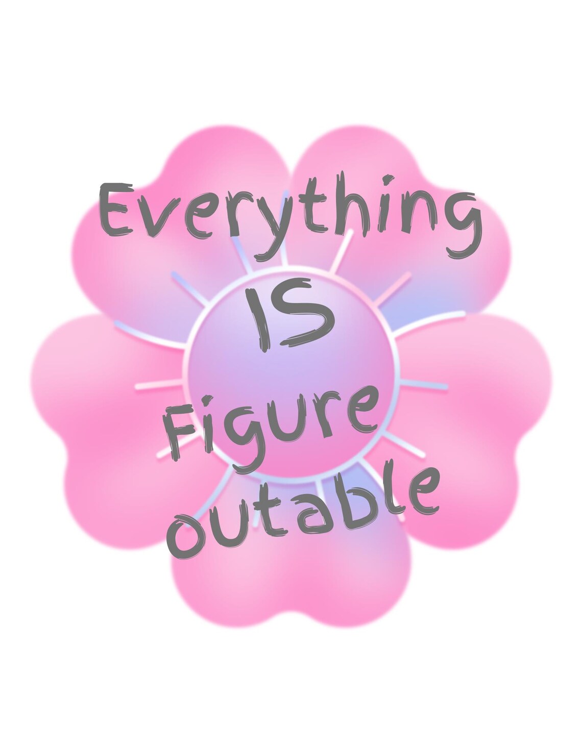 Everything Is Figureoutable Positive Quote Print - Image 3