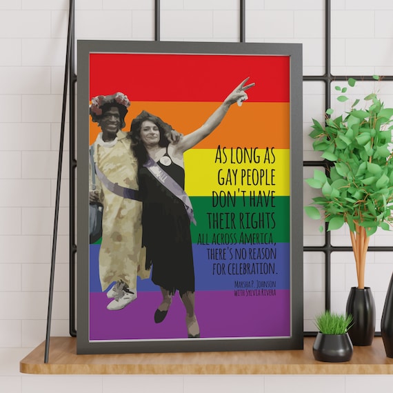 Marsha P Johnson Sylvia Rivera Equal Rights Pride Rainbow Poster