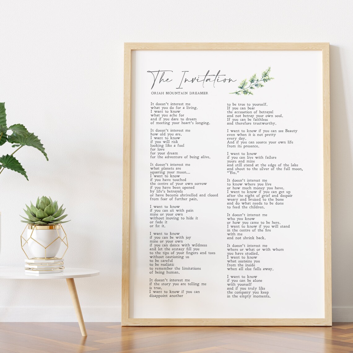 The Invitation by Oriah Mountain Dreamer, Art Print - Image 2