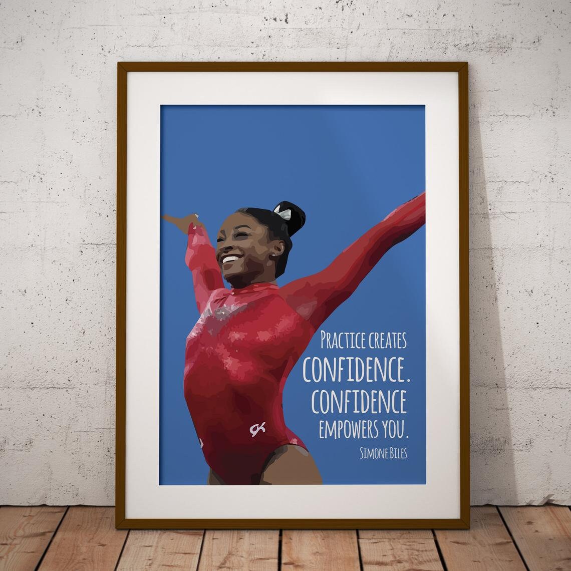 Simone Biles Quote, Confidence Empowerment Art Print - Image 2