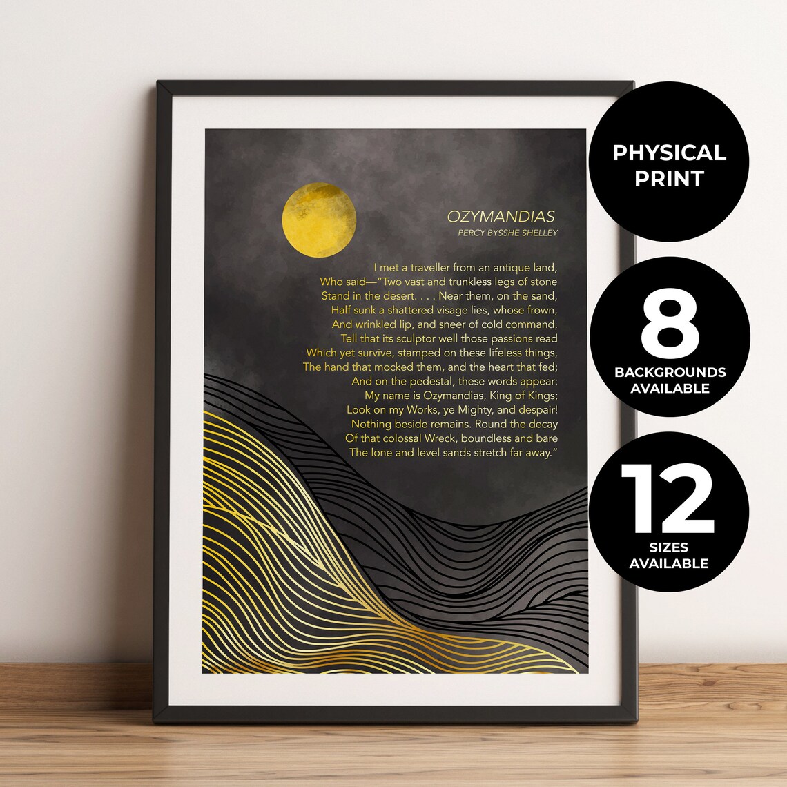 Ozymandias Minimalist Power Quote Wall Art Print