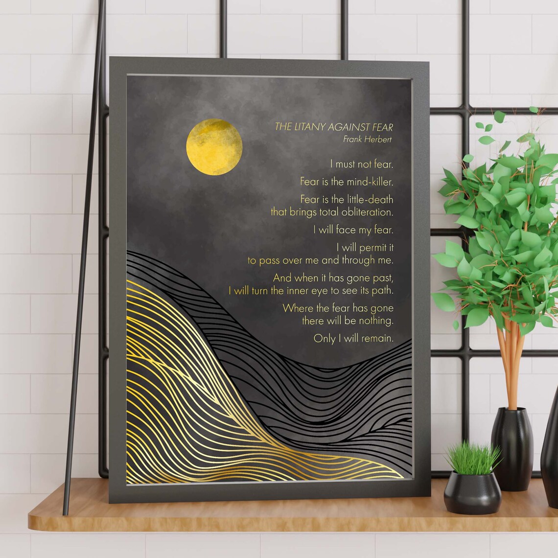Fear Is The Mind Killer, Frank Herbert Quote Print - Image 2