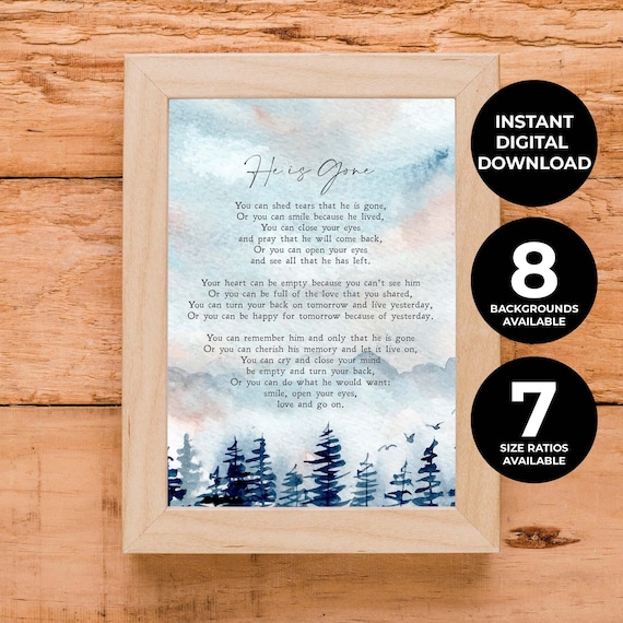 He Is Gone by David Harkins, Sympathy Bereavement Art Print