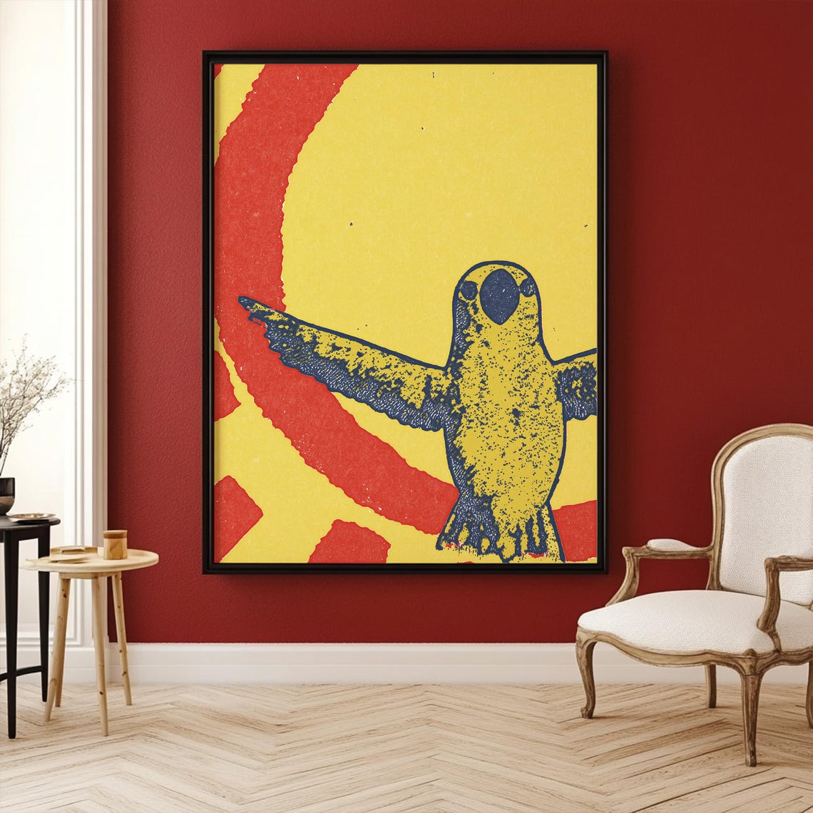 Parrot Sunburst Pop Art Print Bold Abstract Bird Poster Retro Inspired Tropical Wall Art - Image 5