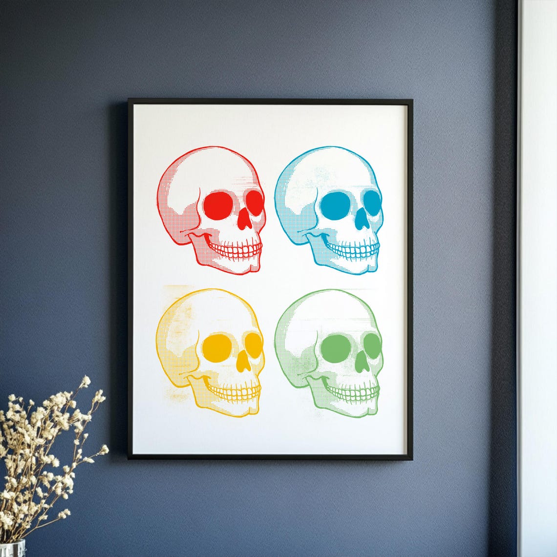 Colorful Pop Art Skull 4 Jpeg Files Iso 2x3 3x4 4x5 Wall Art - Image 5