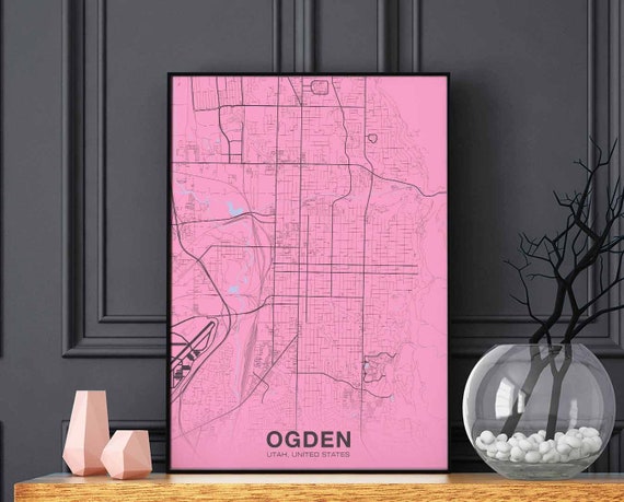 Ogden Utah USA Poster Print, Modern City Decor
