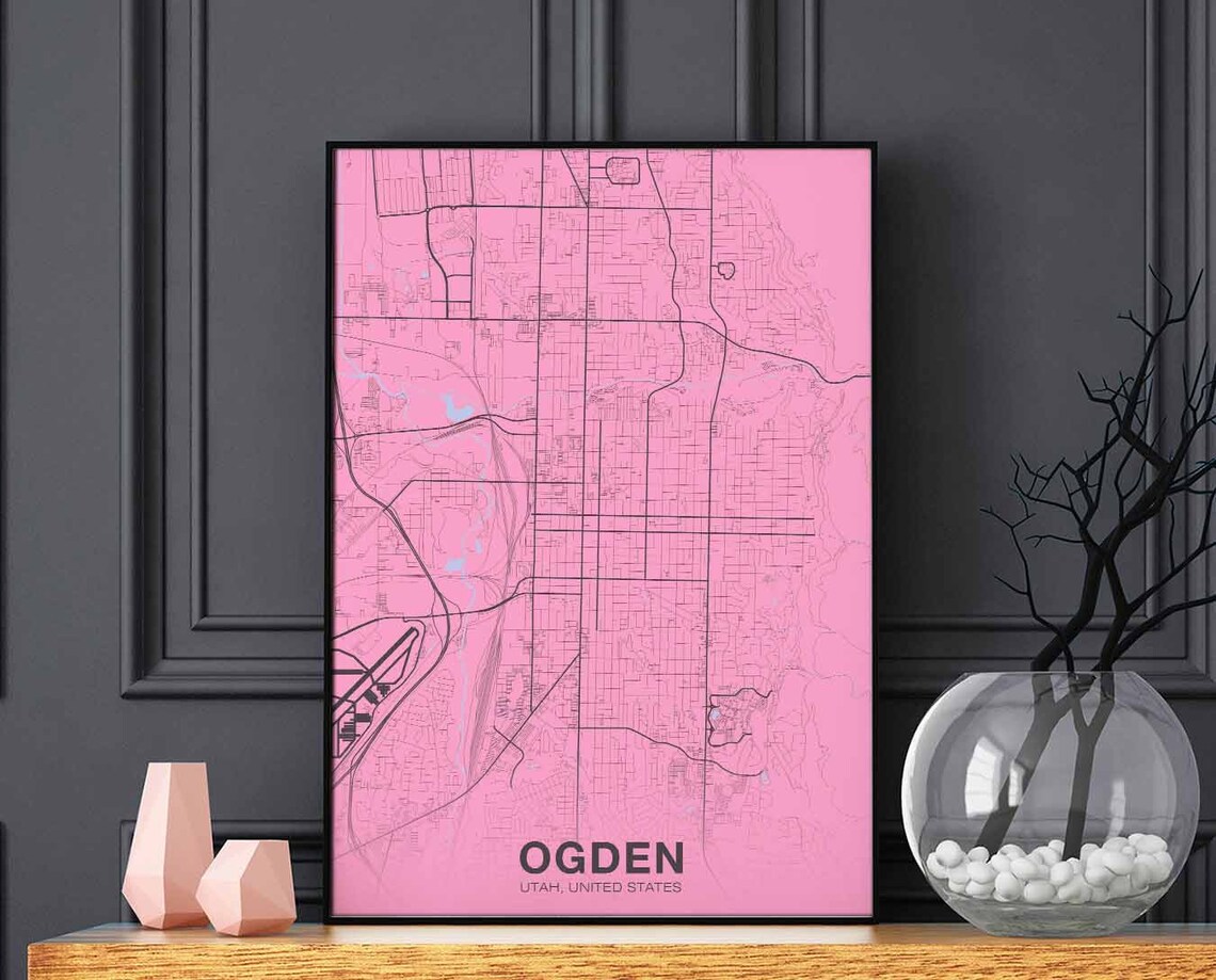 Ogden Utah USA Poster Print, Modern City Decor