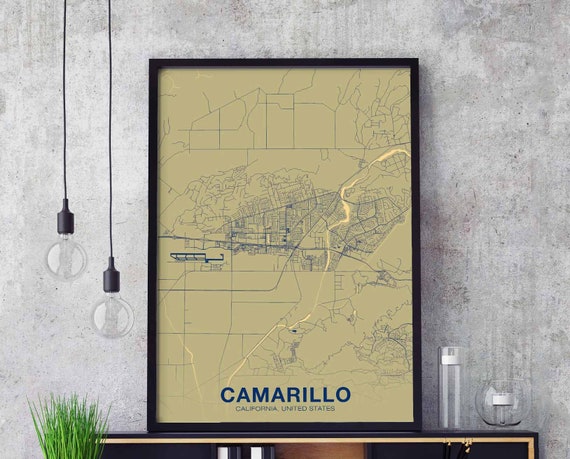 Camarillo Ca Usa Poster Color Hometown City Print Modern Home Decor Office Decoration Wall Art Dorm Bedroom Gift