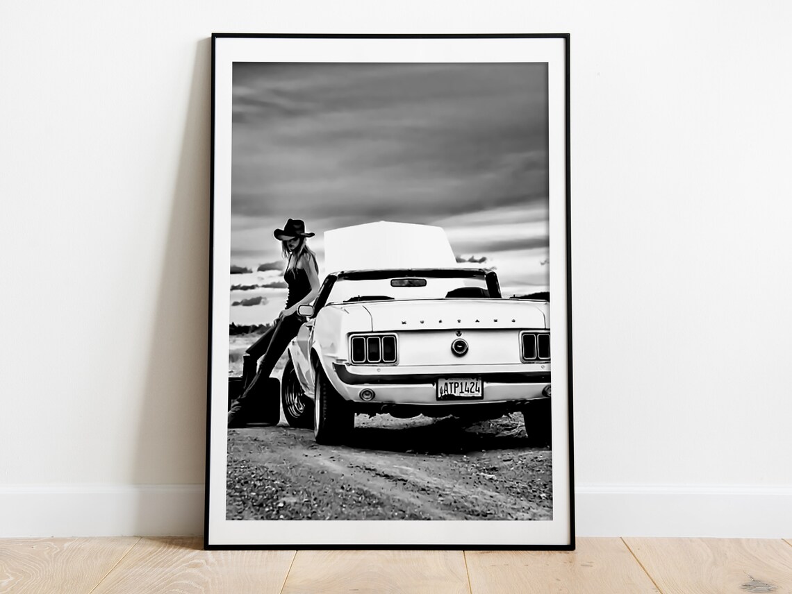 Coastal Cowgirl Retro Western Wall Art Print - Image 3