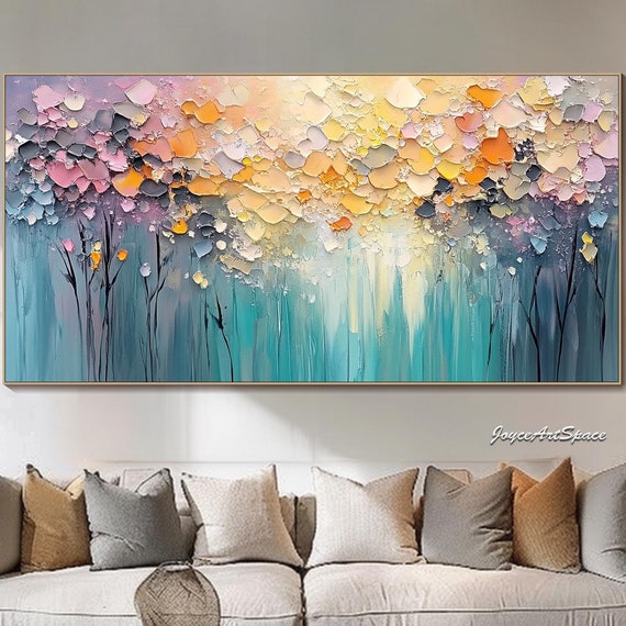 Large Abstract Wall Art Oil Painting On Original Colorful Painting Abstract Texture Wall Art Minimalist Wall Art Custom Oil Painting