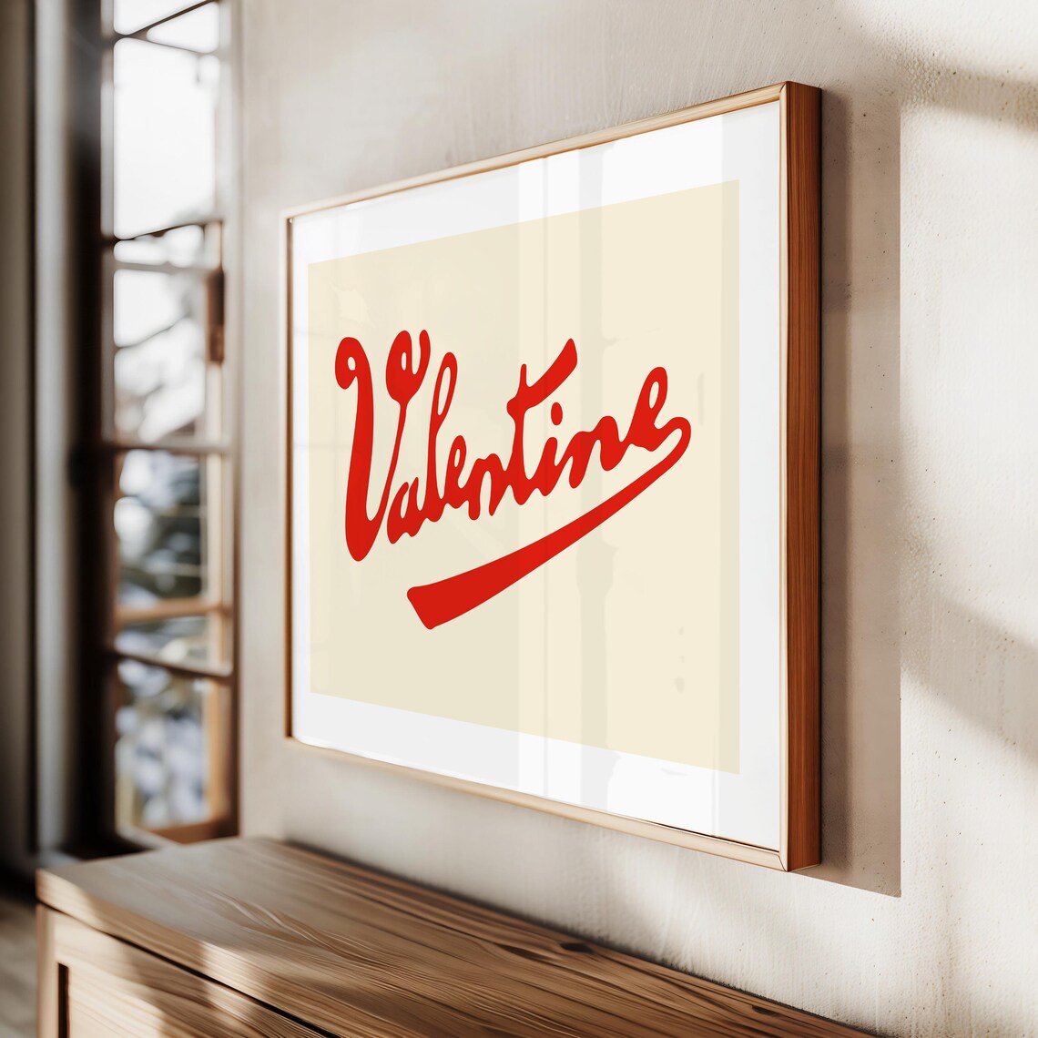 Retro Valentine Script Poster, Kitchen Wall Art - Image 3