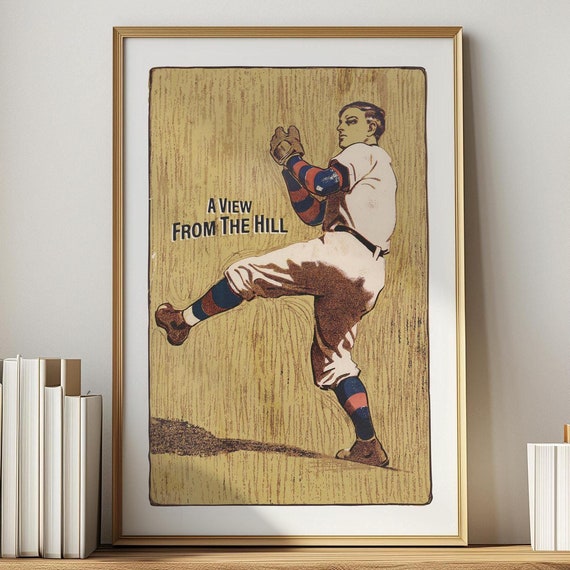 Retro Baseball Print Sports Baseball Art Poster Sports Wall Art Home Sports Decor Vintage Baseball Gift For Baseball Lover