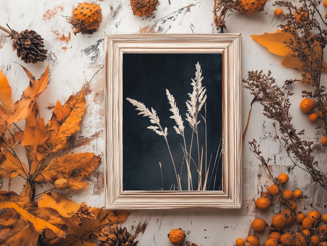 Academia Art Moody Gothic Floral Print Dark Botanical Wall Art Vintage Autumn - Image 3