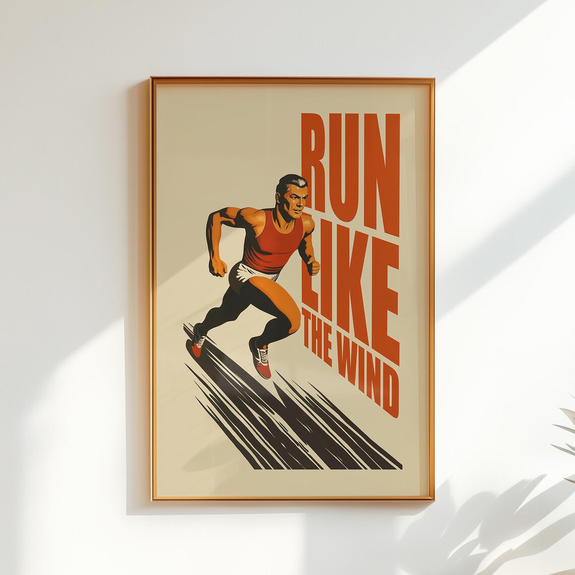 Run Like The Wind Runner Retro Art Print