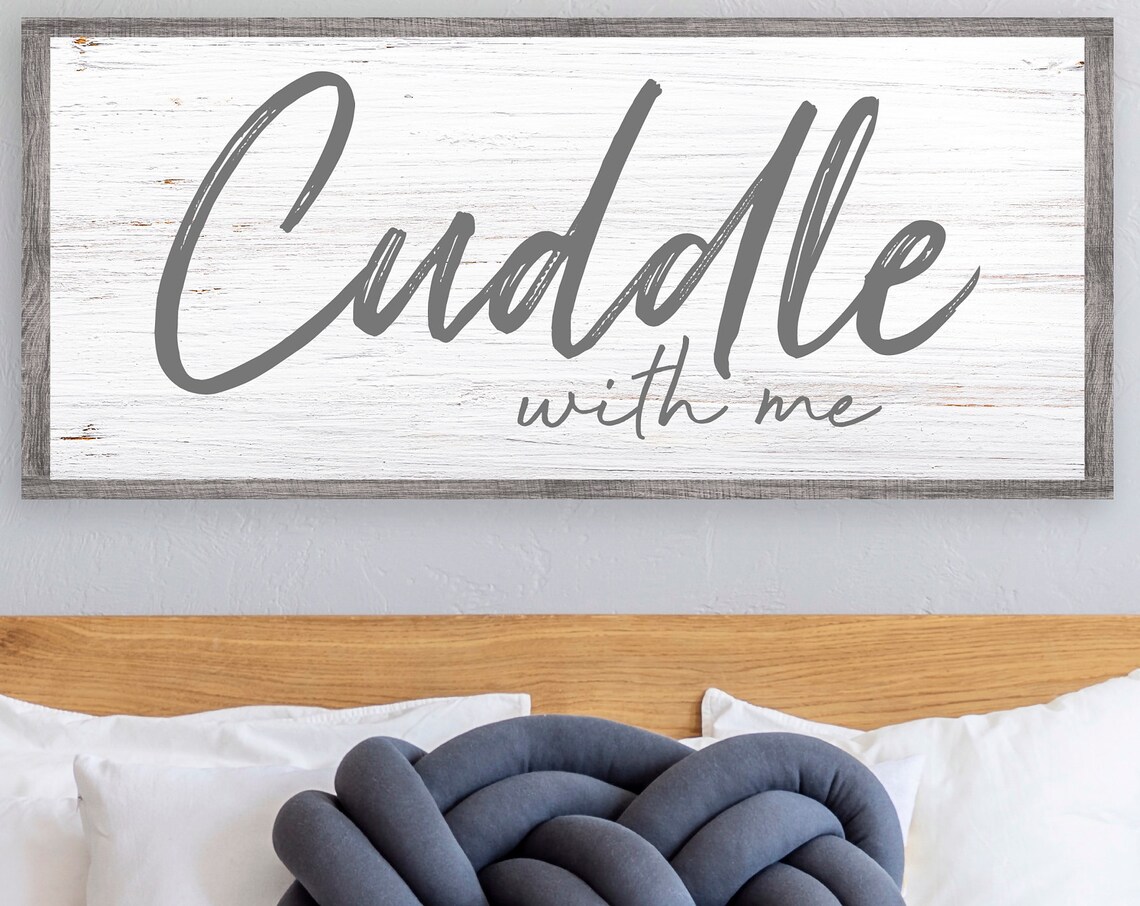 Cuddle With Me Faux Whitewashed Wood Art Print - Image 2