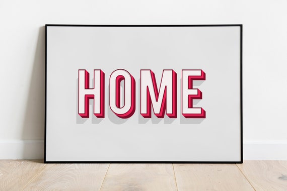 Typography Print Home Decor Home Gift Quote Print Wall Art Home Bedroom Decor Large Poster Typography Poster