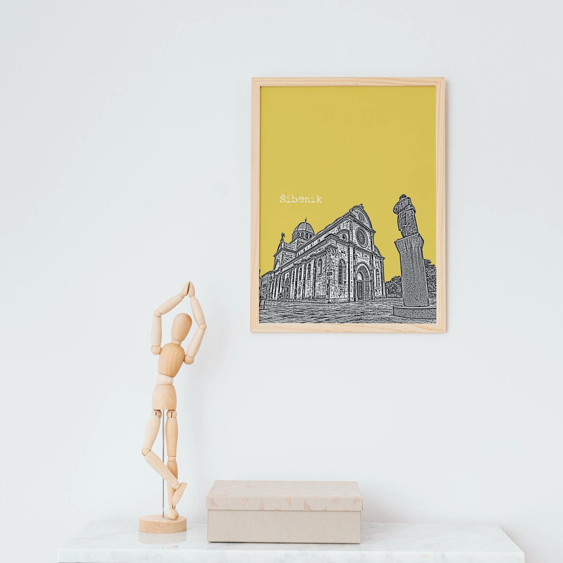 Croatia Print, Sibenik Skyline Travel Poster - Image 2