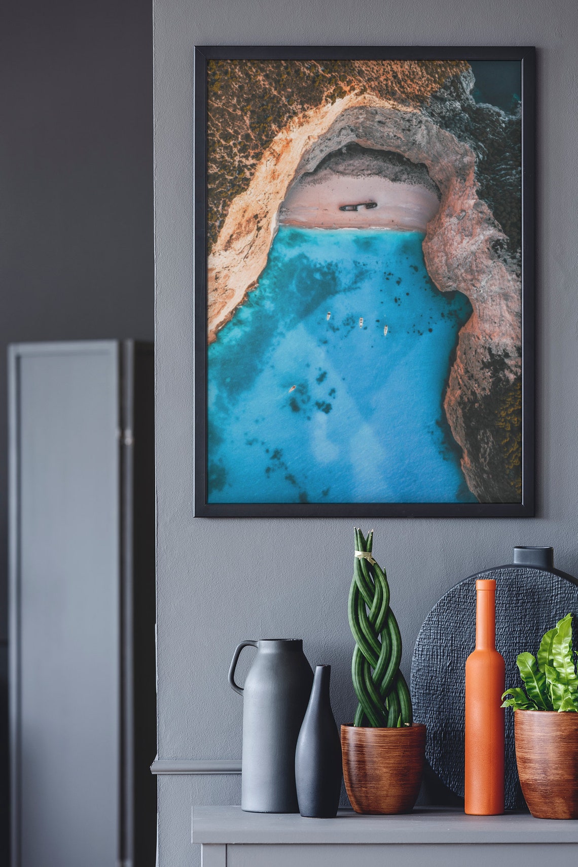 Zakynthos Print Ocean Print Beach Tropical Wall Art Coastal Decor Beach Art Large Poster - Image 2