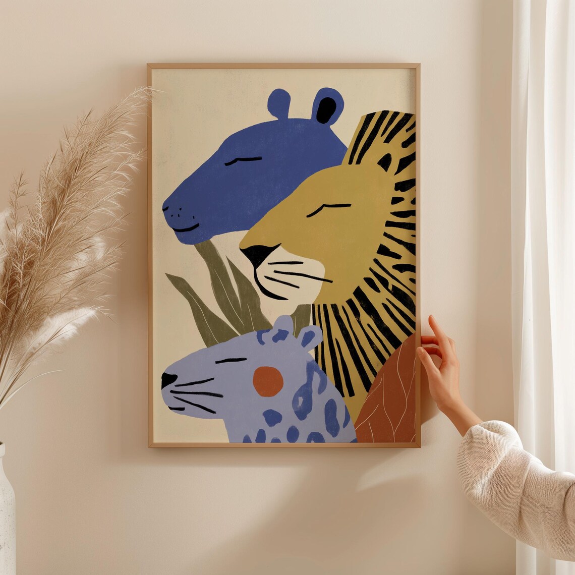 Safari Animal Poster, Whimsical Nursery Decor