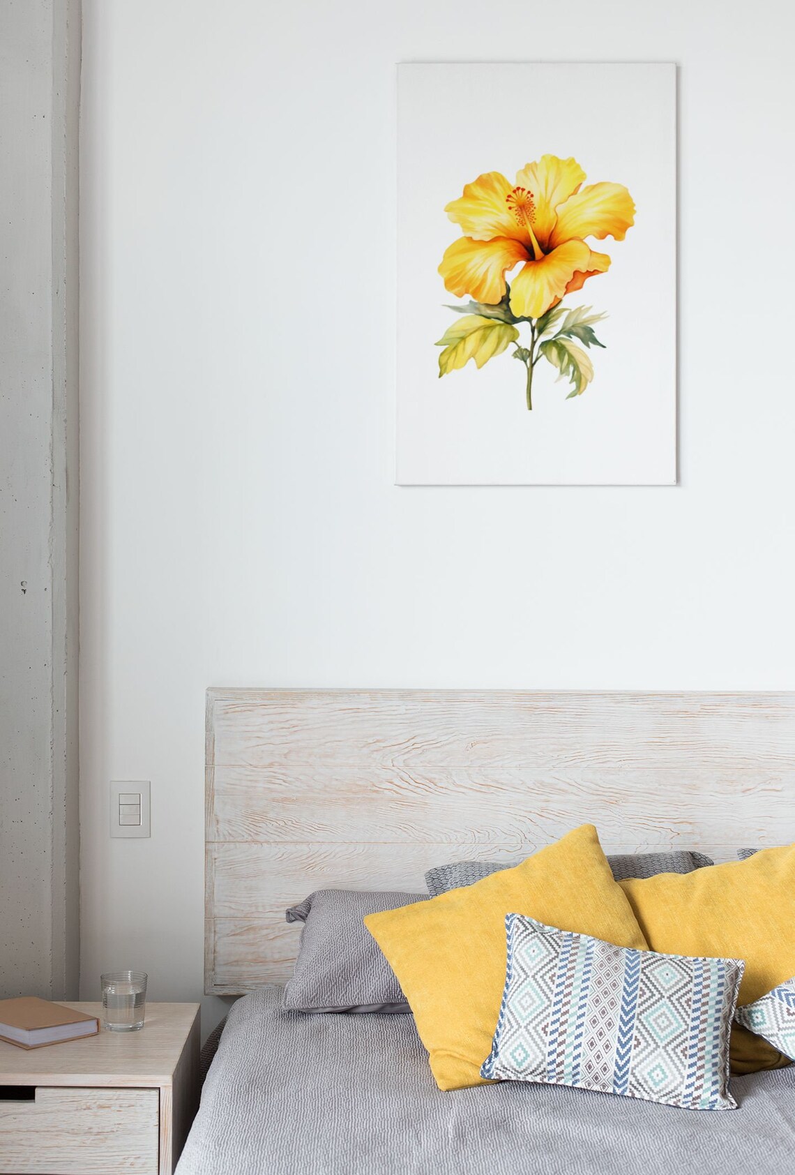 Yellow Hibiscus Tropical Bloom Watercolor Floral Botanical Poster - Image 9