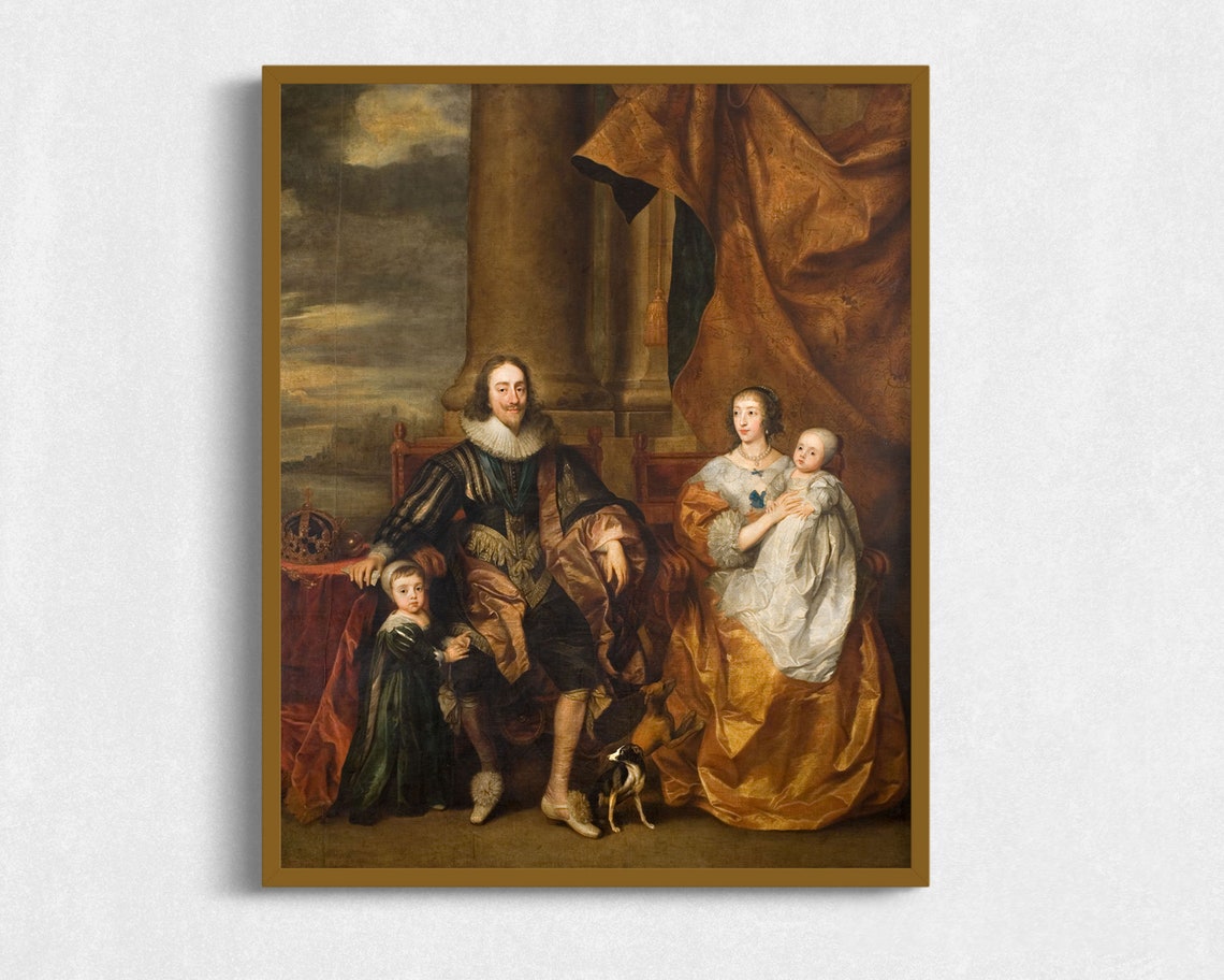 Vintage Family Portrait Prints Antique British Family Portrait Art Gallery Wall Art Vintage Paintings Of People And Dogs