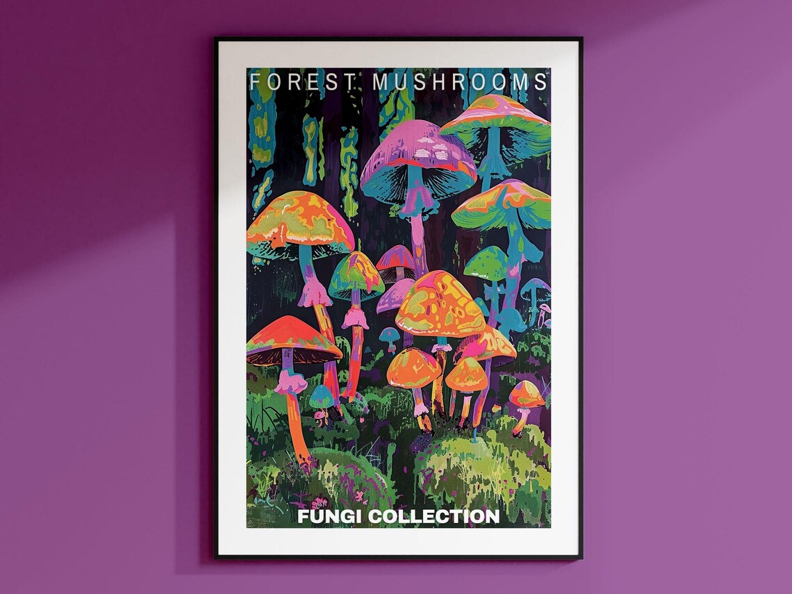 Vintage Mushroom Poster, Botanical Illustrations - Image 2