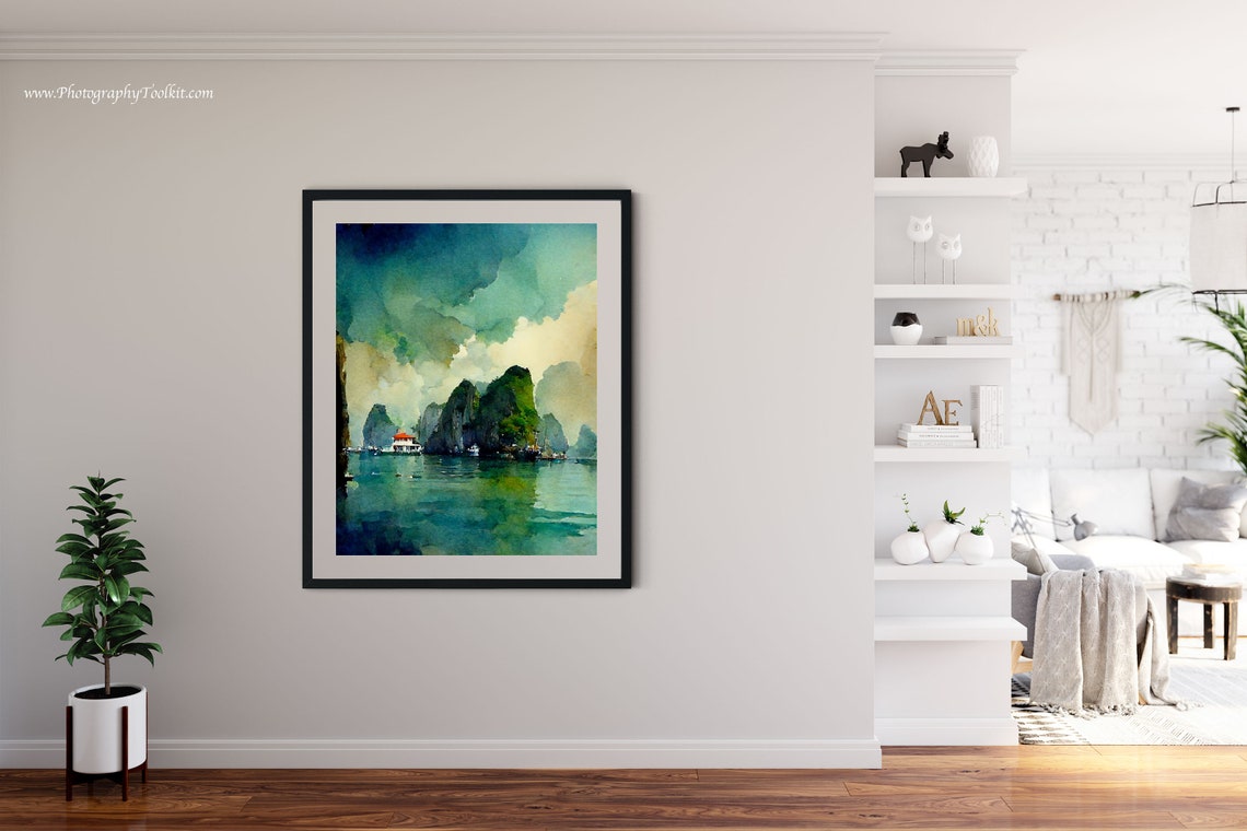 Vietnam Ha Long Bay Print Ha Long Bay Print Wall Art Vietnam Travel Print Vietnamese Art Print Vietnam Wall Decor Vietnam Photo - Image 4