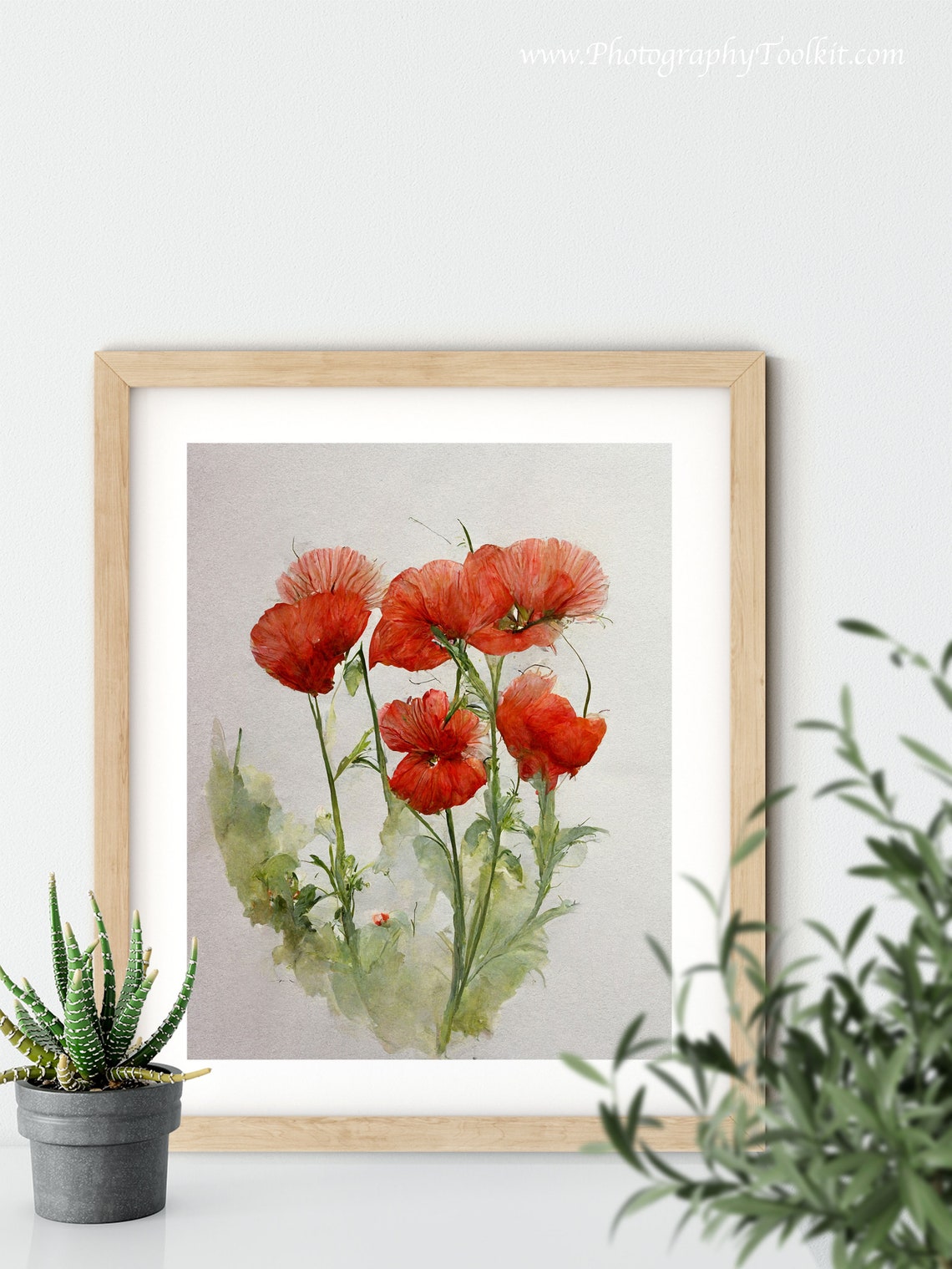 Red Poppies Print Poppy Flowers Art Poppies Watercolor Abstract Poppy Poppy Wall Art Farmhouse Wall Decor Poppy Painting Red Flowers - Image 5