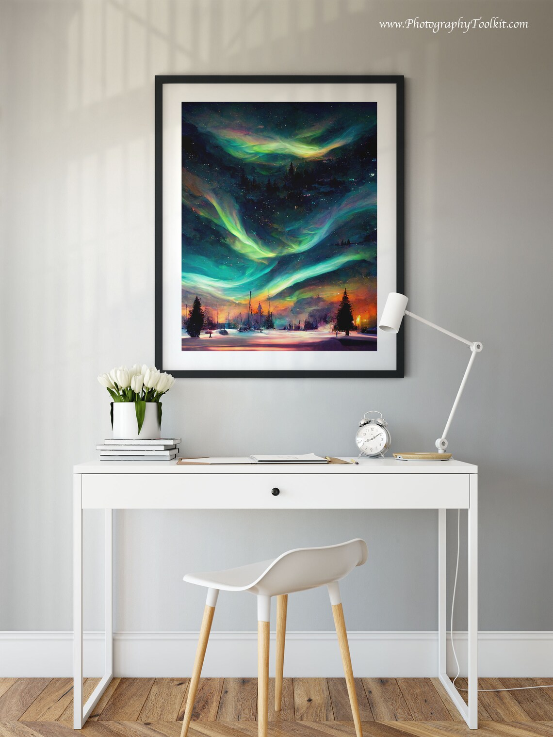 Aurora Borealis Night Sky Print, Northern Lights - Image 2