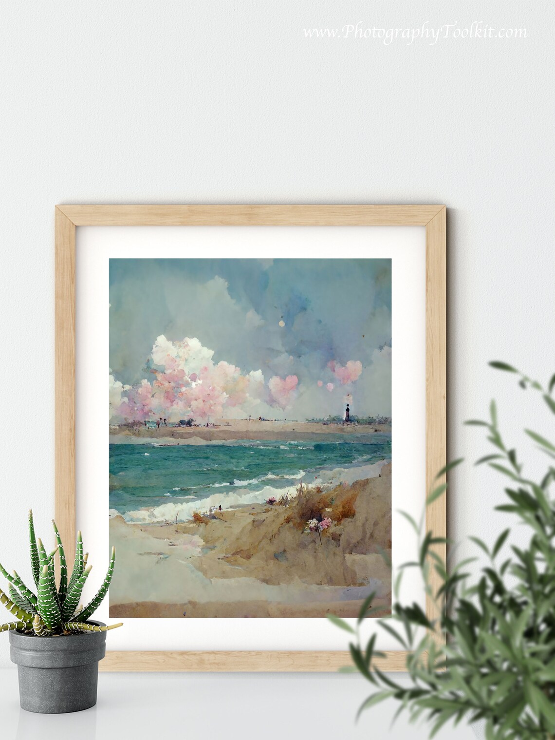 Rustic Coastal Vintage Seaside Landscape Art Print - Image 5