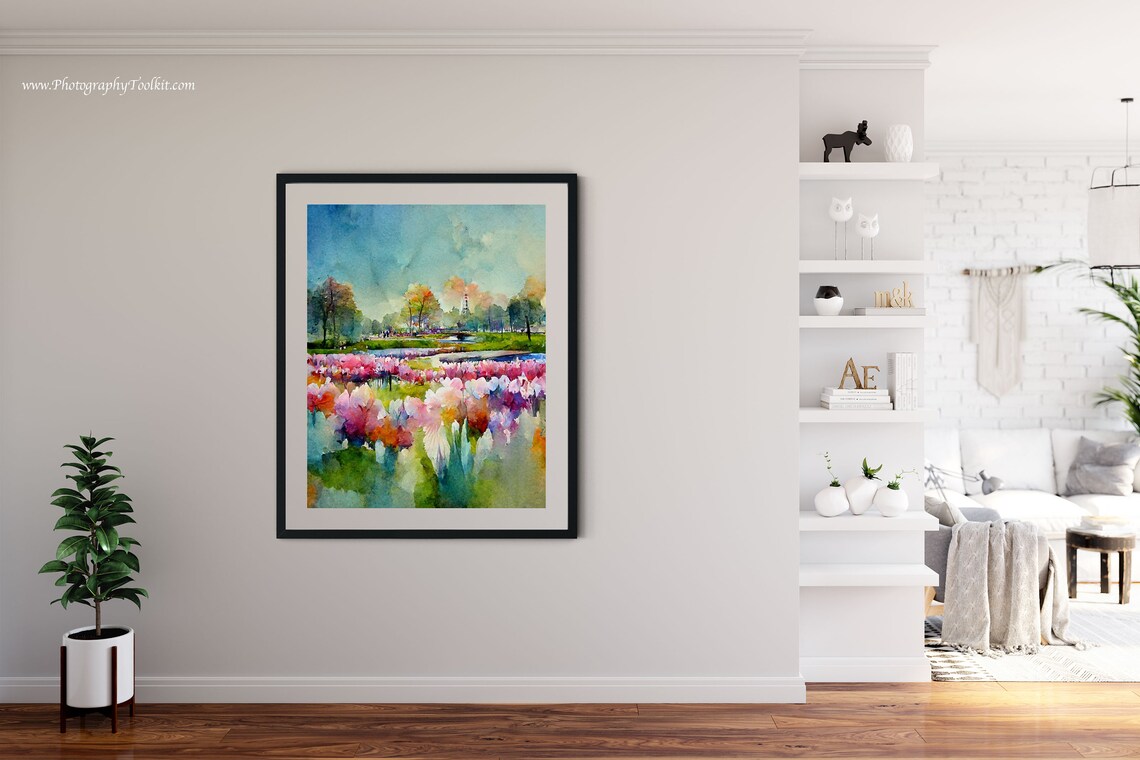 Keukenhof Tulip Field Poster, Scandinavian Wall Art - Image 4