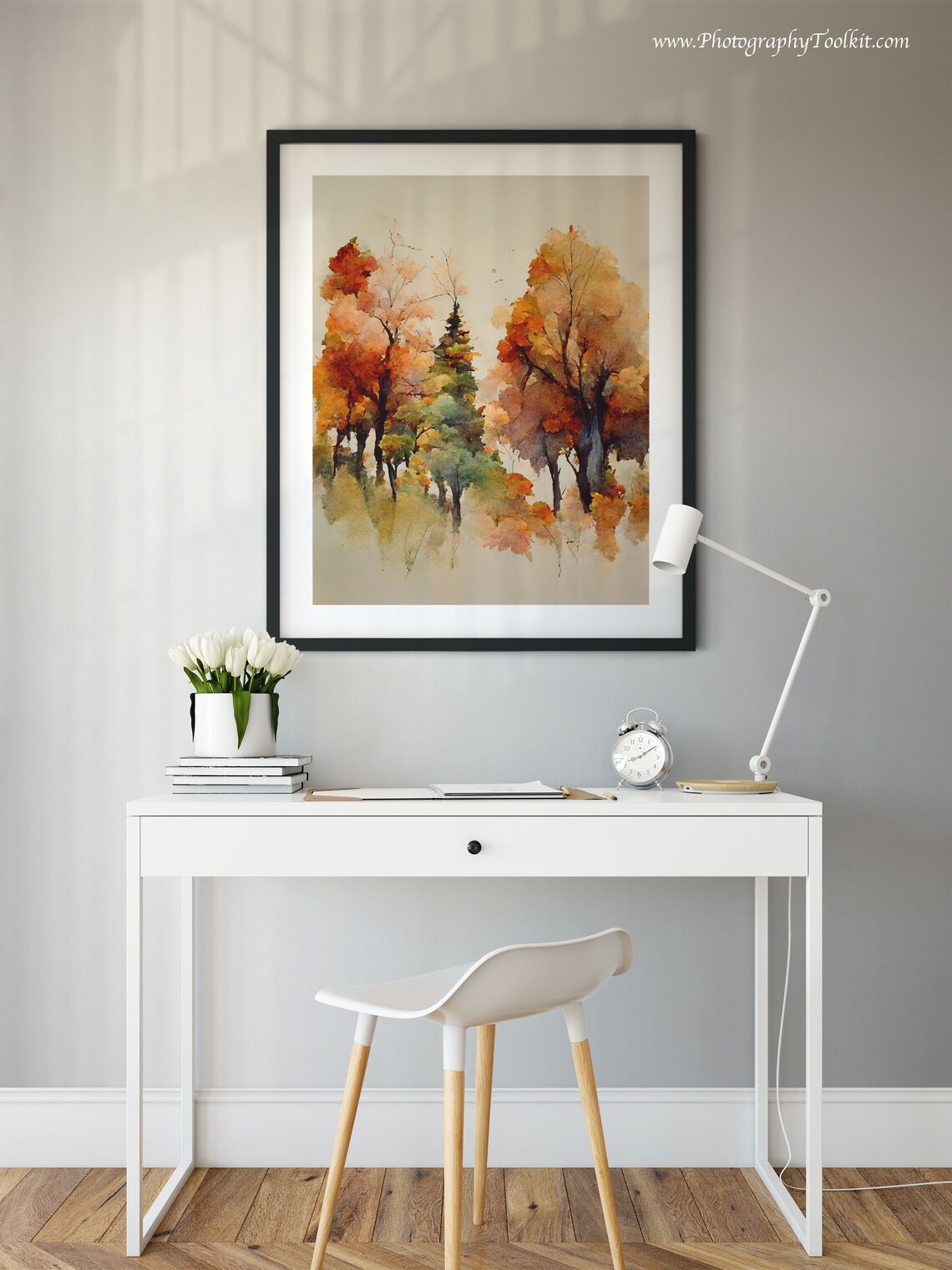 Autumn Landscape Vintage Style Wall Art Print - Image 2