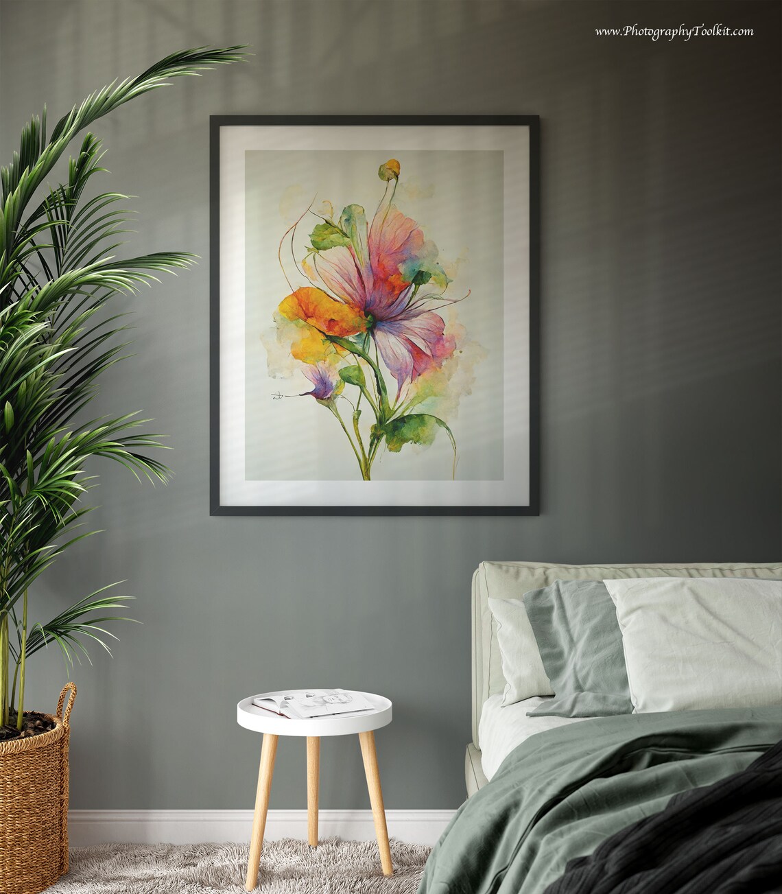 Wildflowers Botanical Leaf Print, Greenery Art Print - Image 4