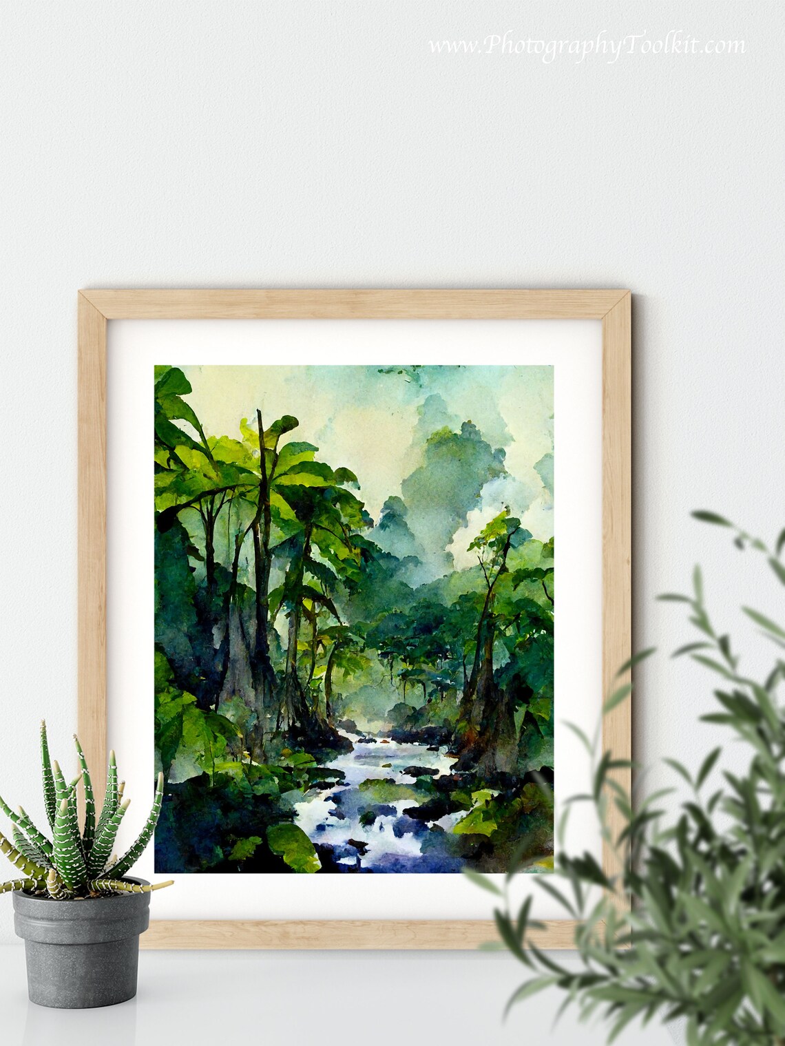 Rainforest Trees Landscape Art Print, Wilderness Decor - Image 5
